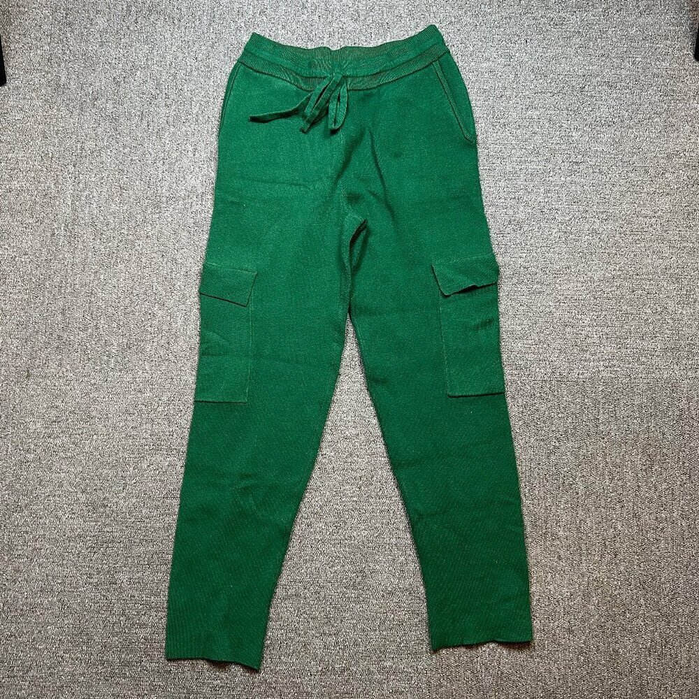 Monrow Kelly Green Womens Cargo Knitted Sweatpants in Size X-Small